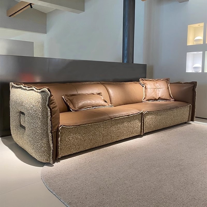 Top -Layer -Kowide auf der Vorderseite + Lammfell auf der Rückseite | Ein Sofa mit zwei Temperaturen